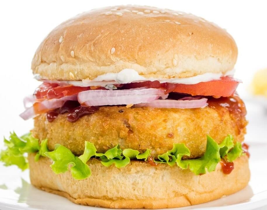 Yummy Cheese Paneer Grilled Burger